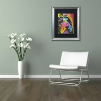 Търговска марка изобразително изкуство Приси платно изкуство от Дийн Русо, Черен мат, сребърна рамка
