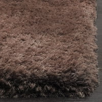 Luxe Shag Collection 5 '8' Bone SGX160B Ръчно изработен блясък допълнително дебела площ килим