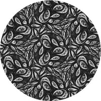 Ahgly Company Indoor Round Medicined Midnight Grey arean Rugs, 7 'Round