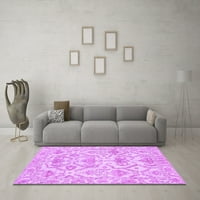 Ahgly Company Indoor Rectangle Abstract Purple Modern Area Rugs, 8 '12'