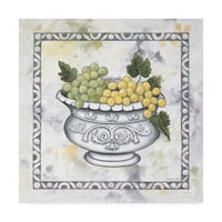 Търговска марка изобразително изкуство 'зелено грозде в купа' платно изкуство от Дебра Лейк