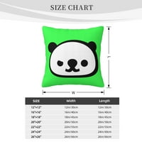 Възглавници за възглавници, лого на панда лого квадрат декоративен калъф за възглавница, 24 x24