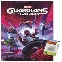 Marvel's Guardians of the Galaxy Video Game - Ключов плакат на Art Wall с Pushpins, 14.725 22.375