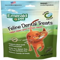 Emerald Pet Feline Dental Treats Catnip Flast, Oz