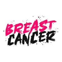 Шрифт Надпис Рак На Гърдата Плат Панел