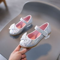 Пенкий Детски Детски Бебешки момичета перлена кристална блинг Боукнот единични обувки за принцеса Сандали домашни чехли за деца лято 11-11. Години Сребро В Продажба