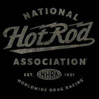 Дизайн на мъжки NHRA HOT ROD EST. Тениска с късо ръкав с лого