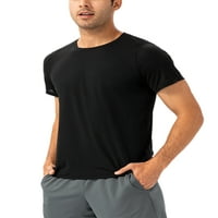 Niuer мъжки торбичка фитнес тениска мъже мода пуловер бързо сух плаж плътни цветове дишащи тениски