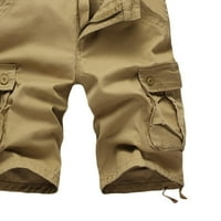 Cllios Мъжки товарни къси панталони Големи и високи мулти джобове къси панталони на открито военни къси панталони Летни работни дрехи Карго къси панталони