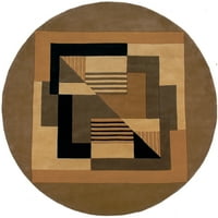 Молени геометрични килими за модерна зона, злато кафяво черно, 93 93