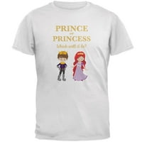 Пол разкрива тениска от принц или принцеса мъжете бяла 4x-lg
