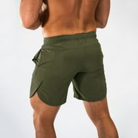 Vivianyo HD панталони за мъже Просвещение Мода Мъжки еластични талии Beam Beach Line Belt Casual Sports Shorts Rollbacks Army Green