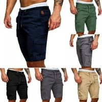 Мъжки летни петминутни работници панталони Големи джобни въжета за джобни въжета за ежедневни къси панталони