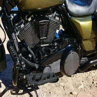 Аксесоар за акценти на мотоциклети Kuryakyn: Hypercharger ES рог капак за 1995 г.- Harley-Davidson Softail мотоциклети, сатен черно
