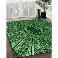 Ahgly Company вътрешен правоъгълник с шарени тъмни горски зелени килими, 2 '4'