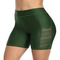 Дамски плувни къси панталони издълбават дълги плувни шорти с висока талия по плуване капри панталони