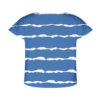 Sanviglor жени тениска v врат тий тениска тениска разхлабена туника блуза плаж летни върхове синьо л