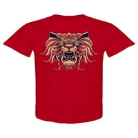 Тениска за гравиране на лъвска глава мъжете -изображения от Shutterstock, мъжки малки