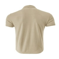 Glonme Men Тениска с висока шия тениски на тениски солидни цветове летни върхове празници ежедневни блузи тънък год