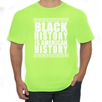 Wild Bobby, Black History е американска история Black History Americana American Pride Мъжки графична тениска, безопасно зелено, малка