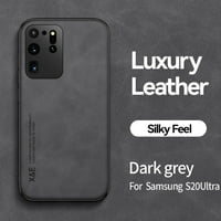За кожен калъф Samsung Galaxy S Ultra Pu, магнитно привличане вътре в коприненото усещане за шок защитен капак за Samsung Galaxy S Ultra, Lightgray