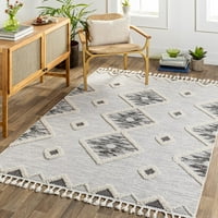 Surya Rustic Azilal Polyester 9'2 12 'килими в светло сиво Azi2313-9212