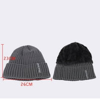 Мъже и жени топла зимна сгъстяваща шапка и шал две части плетен ветроустойчив капак за капачка глава за мъже младежки шапка на трапер