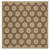 Beach House Callahan Geometric Indoor Outdoor Area Rug Beige Cream, 6'7 6'7 квадрат