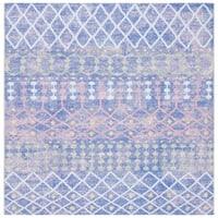 Safavieh Summer Merrill Outdoor Geometric Trestasced Area Rug, Blue Light Blue, 8 '10'5