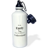 3Drose за това е Емили - бутилка с вода от слама, 21 -унция
