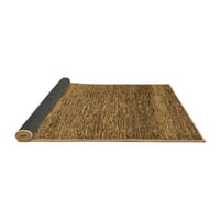 Ahgly Company Indoor Rectangle Abstract Brown Modern Area Rugs, 2 '5'