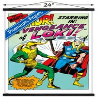 Marvel Comics - Loki - Плакатът на стената на Might Thor с дървена магнитна рамка, 22.375 34