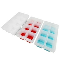 Начало основи пластмасови 8-кухина лед куб тава комплект, набор от броя