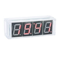 Прозрачен капак цифров часовник комплект, светодиоден часовник комплект, офис за електроника любовник подарък часовник Аларма Таймер функция