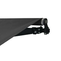 10' 8 ' Прибираща Се Моторизирана Черна Рамка Вътрешен Двор Тента, Черен Цвят