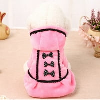 Куче домашен любимец пуловер сладък кученце суичър за домашни любимци дрехи малки котешки кучешки тоалет зимни топли качулки a1-pink голям