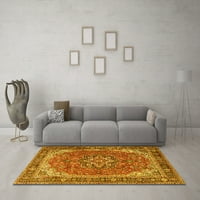 Ahgly Company Indoor Rectangle Персийски жълти традиционни килими, 5 '7'
