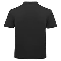 Мъжки голф поло ризи солидни цветни ризи с къс ръкав за мъже класически поло ризи ежедневни бизнес поло ризи за мъже черни xl