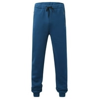 Лийшечин панталони За Мъже клирънс Плътен цвят цип джоб Шнур ластик спорт панталони Пълна дължина панталони